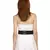 Anekaant Black & Gold Embellished Canvas Belt