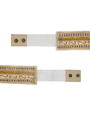 Anekaant Nude & Gold Embellished Belt 5