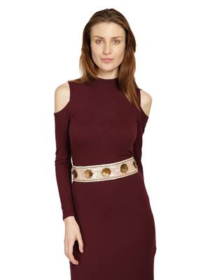 Cream & Multi Embellished Belt 1