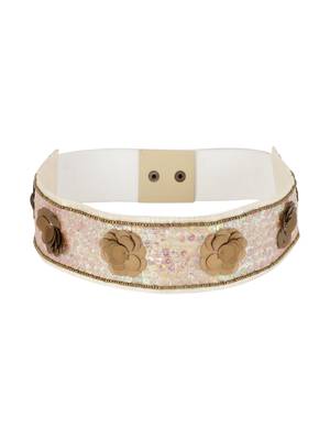 Cream & Multi Embellished Belt 3
