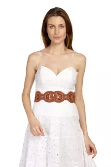 Anekaant Rust Embellished Belt