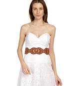 Anekaant Rust Embellished Belt
