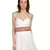 Anekaant Pink & Multi Striped Embellished Canvas Belt
