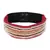Anekaant Pink & Multi Striped Embellished Canvas Belt