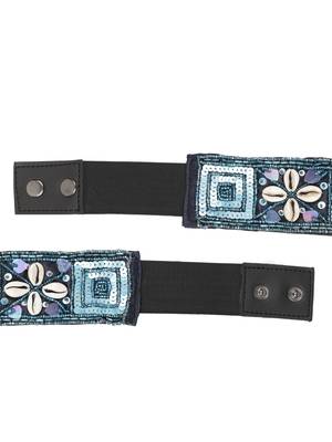 Anekaant Black & Blue Embellished Canvas Belt 5