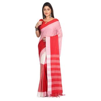 Multicolor plain cotton saree  2