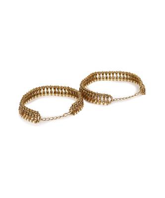 Gold Plated Designer Kundan Anklet for Bridals Women And Girls Onesize Gold 4