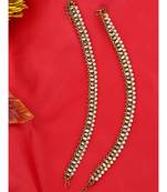 Gold Plated Designer Kundan Anklet for Bridals Women And Girls Onesize Gold