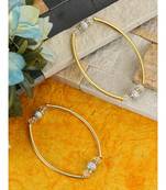 Gold Plated Designer Stone studded Anklet for Bridals Women And Girls Onesize Gold