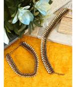 Gold Plated Designer Kundan Anklet for Bridals Women And Girls Onesize Gold