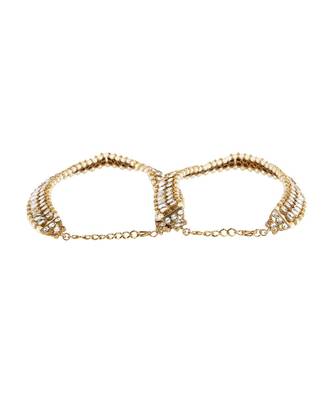 Traditional Gold Plated Kundan Pearl Bridal Wear Anklet 4