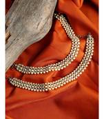 Traditional Gold Plated Kundan Pearl Bridal Wear Anklet