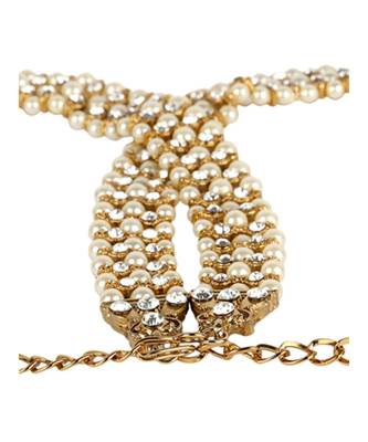 Traditional Gold Plated Kundan Pearl Bridal Wear Anklet 5