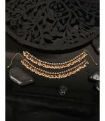 Traditional Gold Plated Bridal Stone And Pearl Details Payal