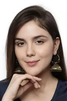Black & Gold Plated Enamelled Dome Shaped Jhumkas
