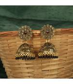 Designer Gold plated Enamelled Traditional Partywear Jhumki