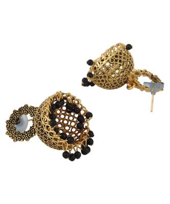 Designer Gold plated Enamelled Traditional Partywear Jhumki 3