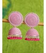 Traditional Enamelled Gold Plated Partywear Light Weight Jhumka