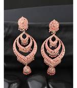 Traditional Enamelled Gold Plated Partywear Alloy Light Weight Jhumka