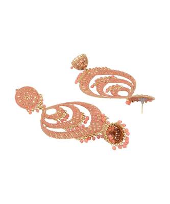 Traditional Enamelled Gold Plated Partywear Alloy Light Weight Jhumka 3