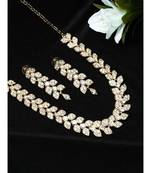 Gold Plated Traditional Stone Studded Light Weight Party Wear Necklace