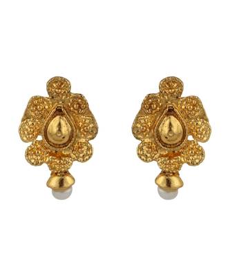 Traditional Party Wear Stone And Pearl Studded Gold Plated Jewellery Set 4