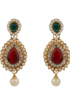 Traditional Party Wear Stone Studded Gold Plated Jewellery Set With Maangtika
