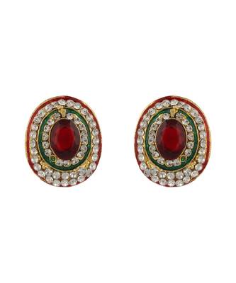 Traditional Party Wear Pearl Studded Gold Plated Jewellery Set 4