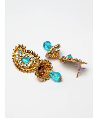 Traditional Pearl And stone Light Weight Party Wear Long Necklace With side Broach 7