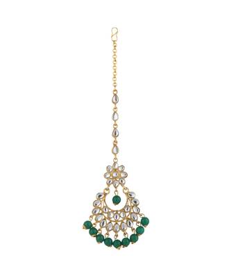 Gold Plated Traditional Kundan Ethnic Choker Necklace With Earring Maangtika 5