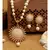 Designer Gold Plated Pearl And Stone Studded Sun Pendant Style Necklace