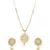 Designer Gold Plated Pearl And Stone Studded Sun Pendant Style Necklace