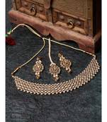 Trendy Gold Plated Jadau Jewellery Set For Women And Girls Onesize Gold