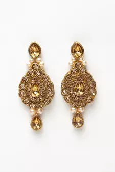 Trendy Gold Plated Jadau Jewellery Set For Women And Girls Onesize Gold