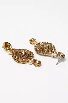 Trendy Gold Plated Jadau Jewellery Set For Women And Girls Onesize Gold