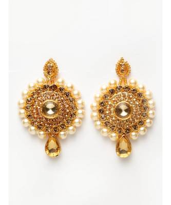 Trendy Gold Plated Jadau Jewellery Set For Women And Girls Onesize Off White 6