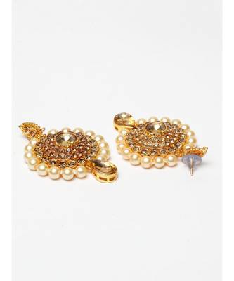 Trendy Gold Plated Jadau Jewellery Set For Women And Girls Onesize Off White 7
