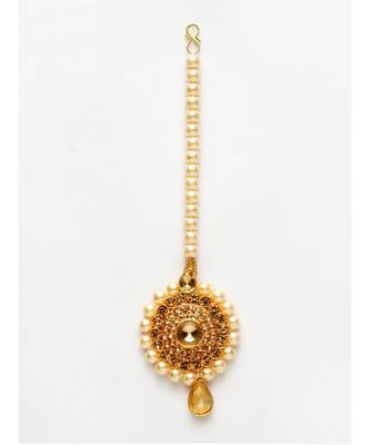 Trendy Gold Plated Jadau Jewellery Set For Women And Girls Onesize Off White 8