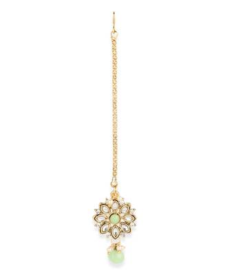 Traditional Gold Plated Pearl Kundan Rani Haar With Earring And Maangtika 5
