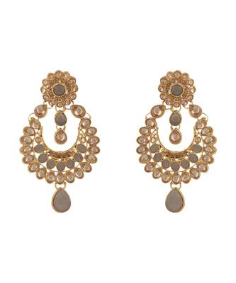 Ethnic Bridal Gold Plated Stone And Pearl Choker With Earring Maangtika 4