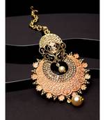 Traditional Gold Plated Stone and Beads Enamelled Maangtika for Women and Girls