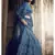 Blue embroidered art silk semi stitched Wedding & Party lehenga