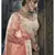 Off-white Thread embroidered georgette semi stitched Wedding lehenga