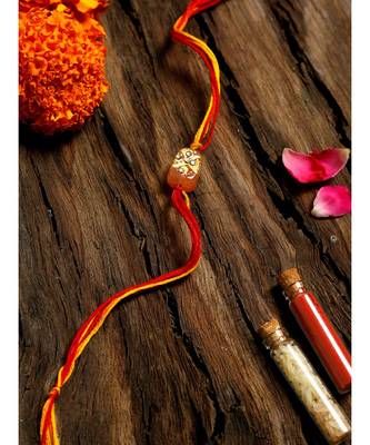 gold Kundan Rakhi Gift Box 1