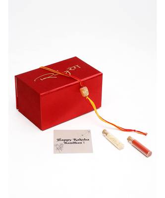 gold Kundan Rakhi Gift Box 2