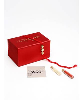 gold Kundan Rakhi Gift Box 2