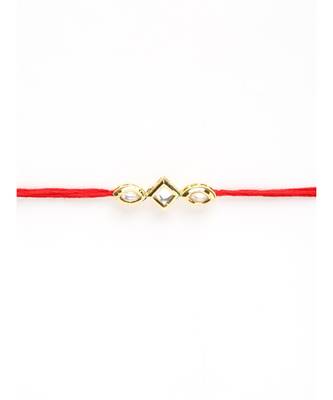 gold Kundan Rakhi Gift Box 3