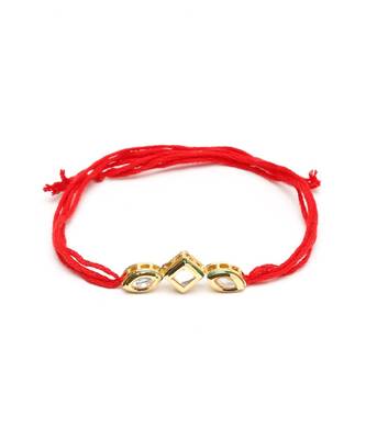 gold Kundan Rakhi Gift Box 5