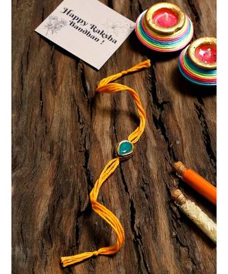 gold Kundan Rakhi Gift Box 1