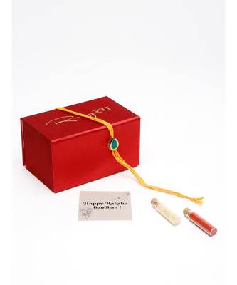 gold Kundan Rakhi Gift Box 2